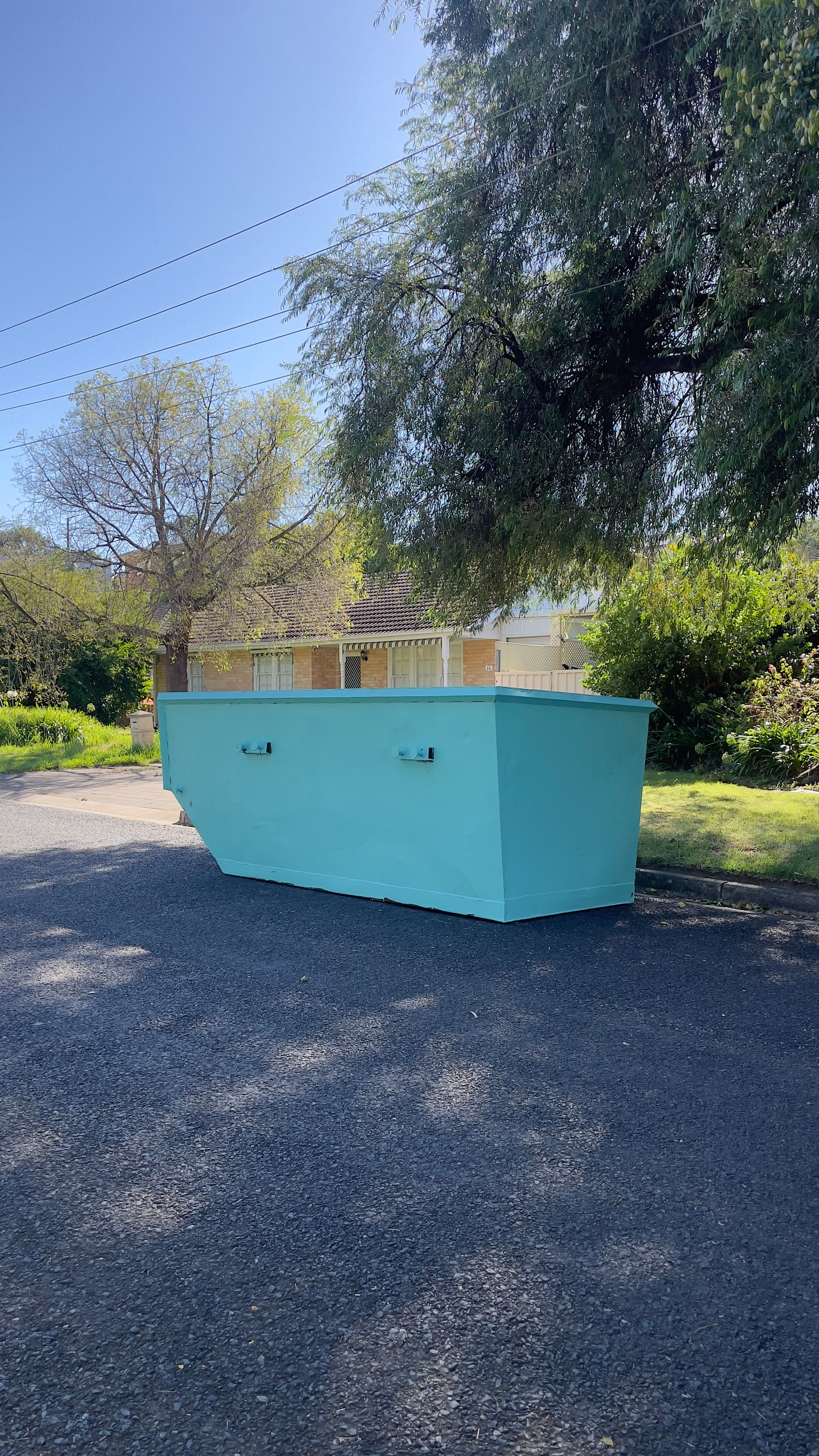 6 m³ Large Skip skip bin hire Adelaide - turquoise waste bin for residential and commercial projects